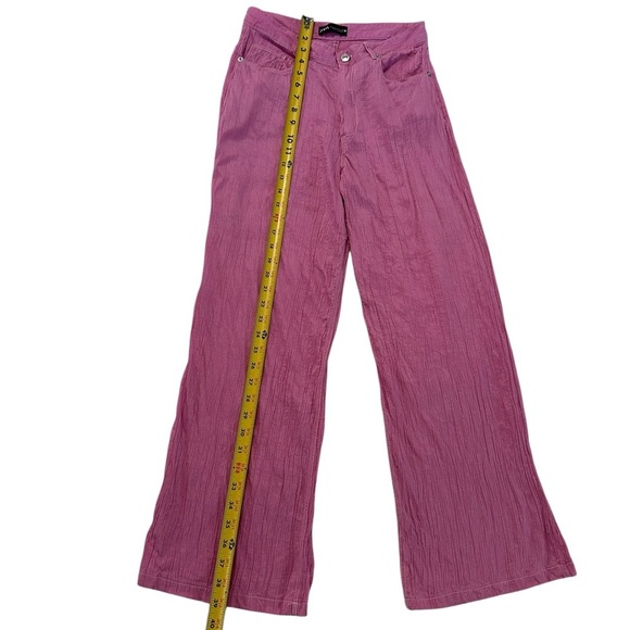 Zara Bubble Gum Pink Wide-Leg Pants Size M - Picture 5 of 17